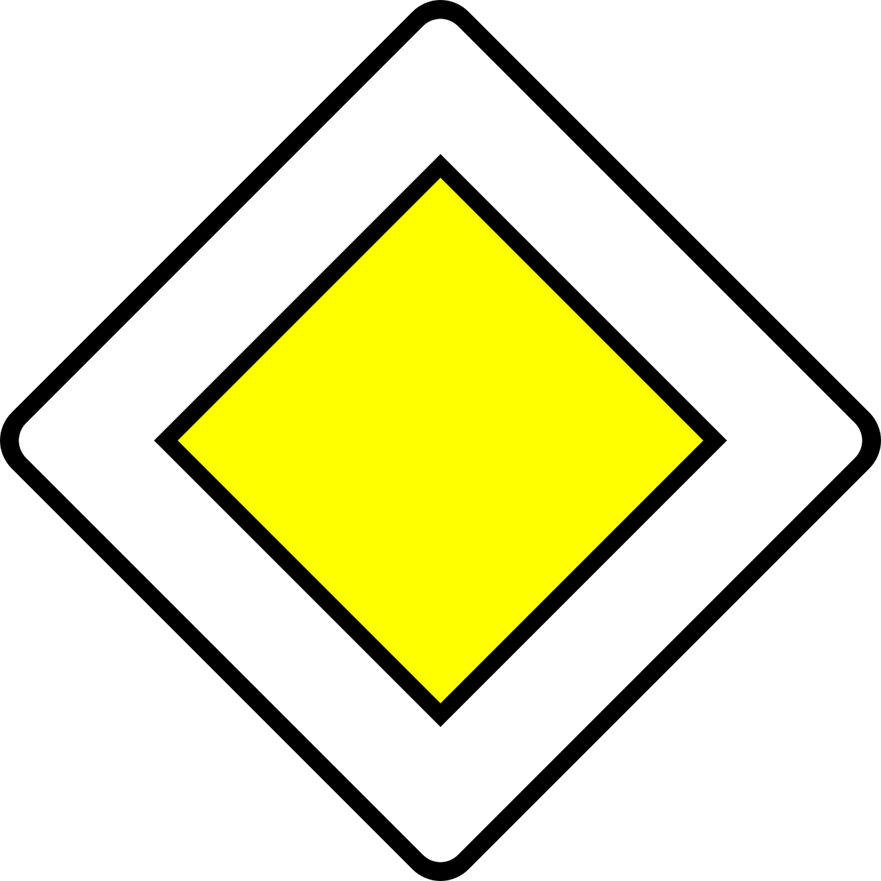 Schild Vorfahrtsstraße