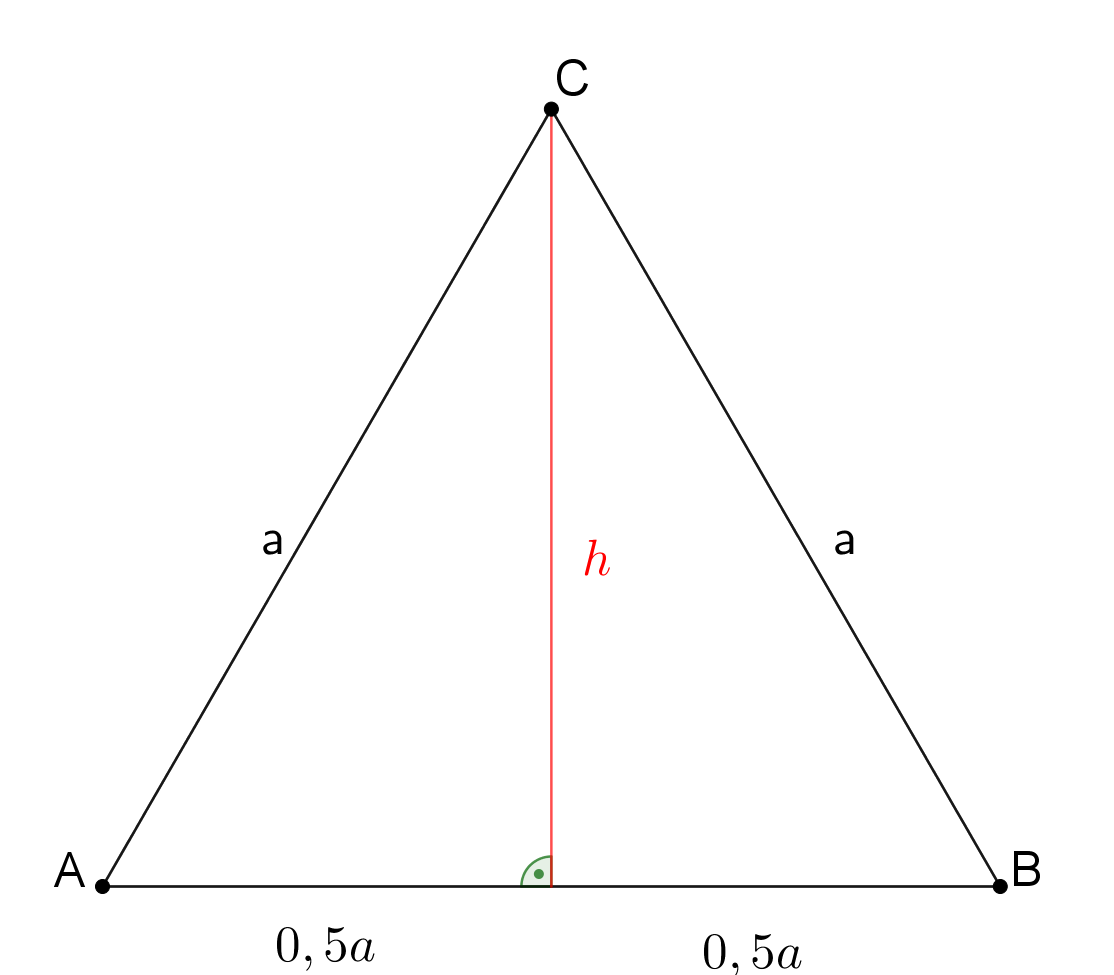 gleichseitiges Dreieck mit Pythagoras