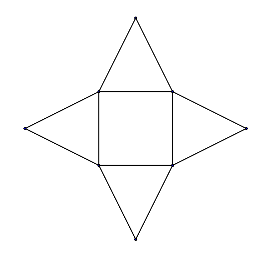 Netz vierseitige Pyramide